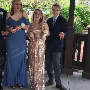 Pastel blue prom dress